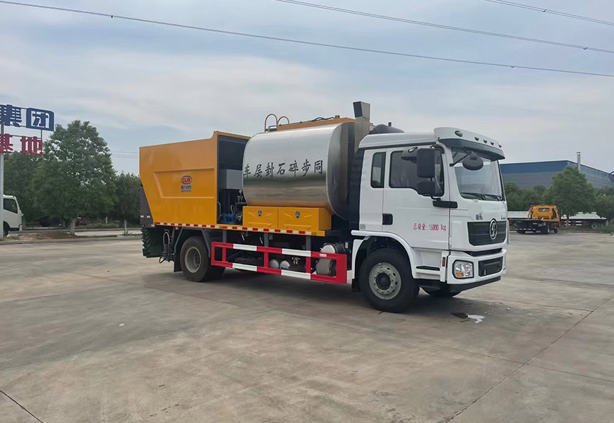 程力CL5180TFC6BLS型陜汽德龍單橋瀝青碎石同步封層